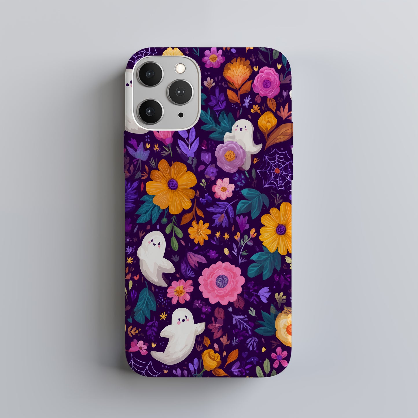 Spooky Bloom Ghost Phone Case – Cute Halloween Floral