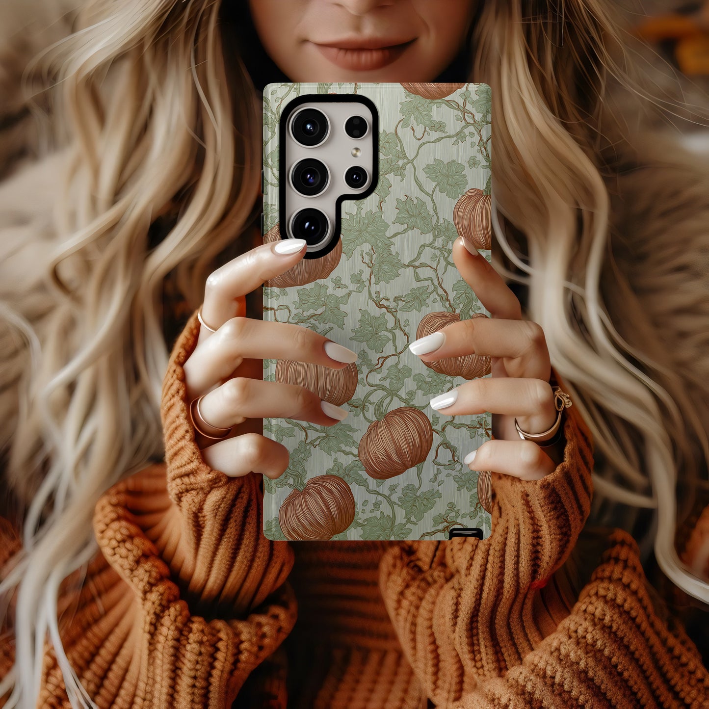 Autumn Harvest Pumpkin Phone Case – Rustic Fall-Inspired Protective Case