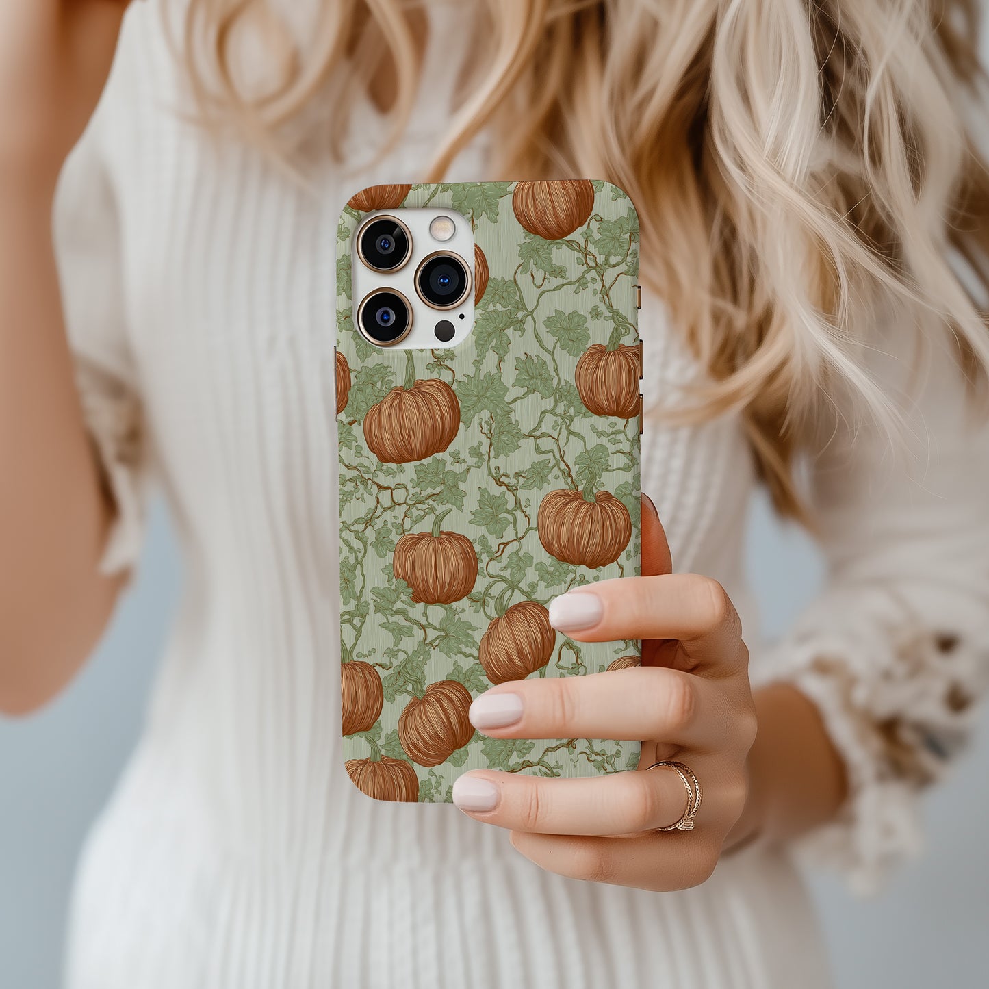Autumn Harvest Pumpkin Phone Case – Rustic Fall-Inspired Protective Case