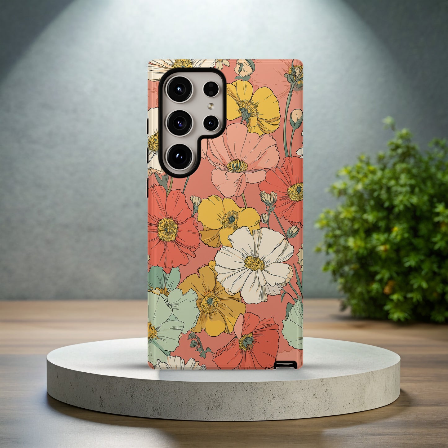 Sunset Meadow Floral Phone Case – Vibrant Botanical