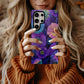 Midnight Bloom Phone Case – Vibrant Neon Floral Protective Case