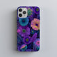 Midnight Bloom Phone Case – Vibrant Neon Floral Protective Case