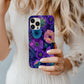 Midnight Bloom Phone Case – Vibrant Neon Floral Protective Case