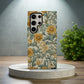 Golden Garden Phone Case – Vintage Botanical Floral Protective Case