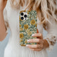 Golden Garden Phone Case – Vintage Botanical Floral Protective Case
