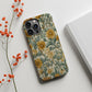 Golden Garden Phone Case – Vintage Botanical Floral Protective Case