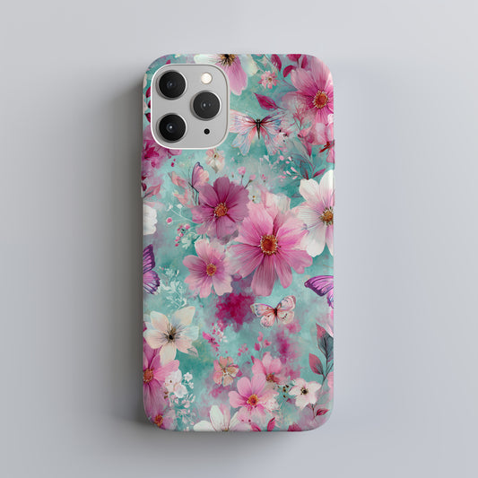 Blossom Breeze Butterfly Phone Case – Dreamy Floral Protective Case