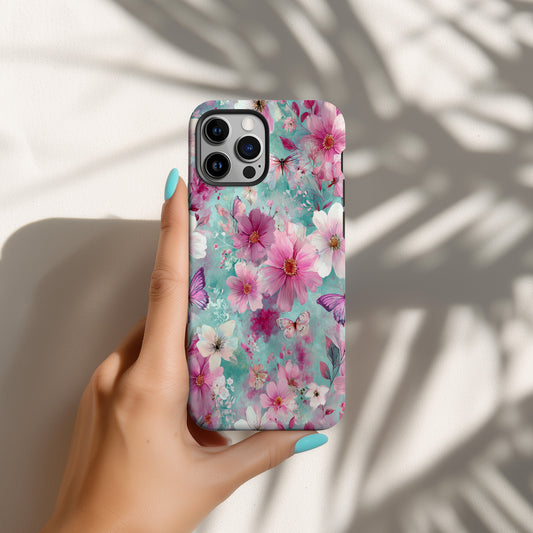 Blossom Breeze Butterfly Phone Case – Dreamy Floral Protective Case