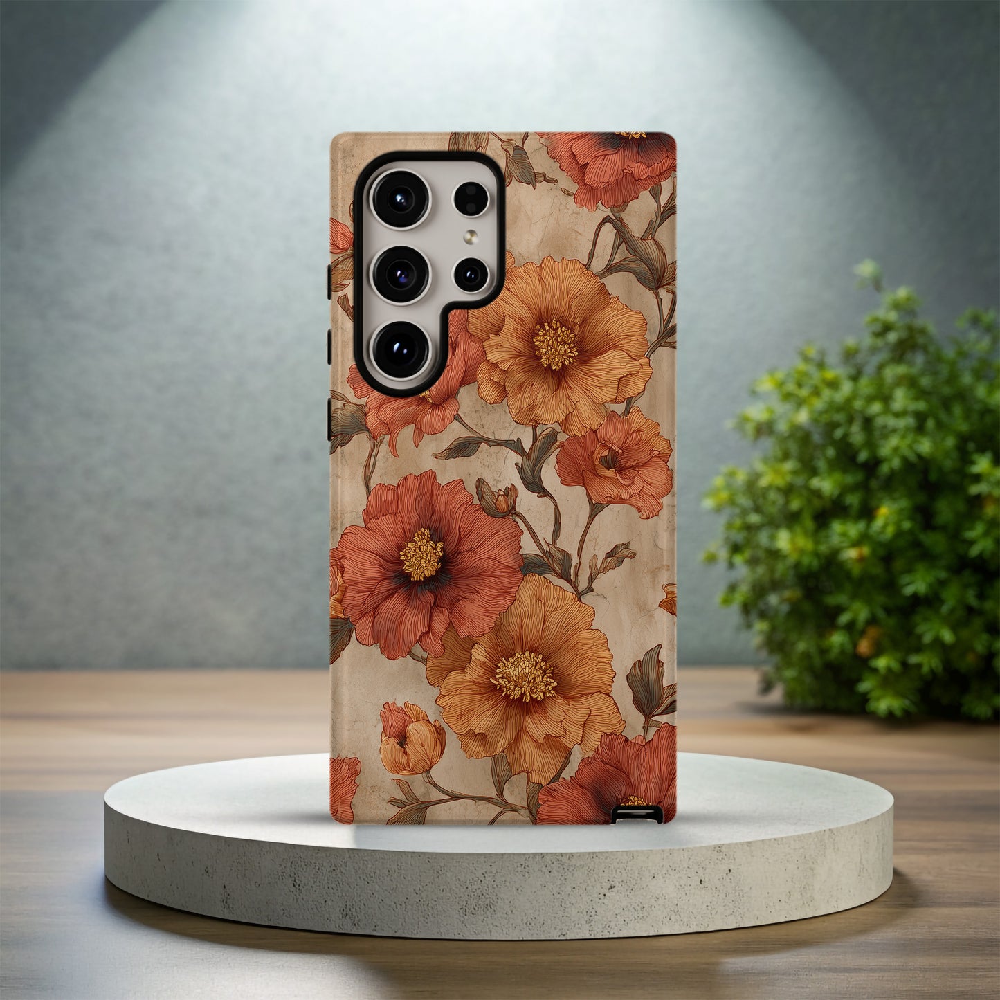 Rustic Bloom Phone Case – Autumn Floral Protective Case