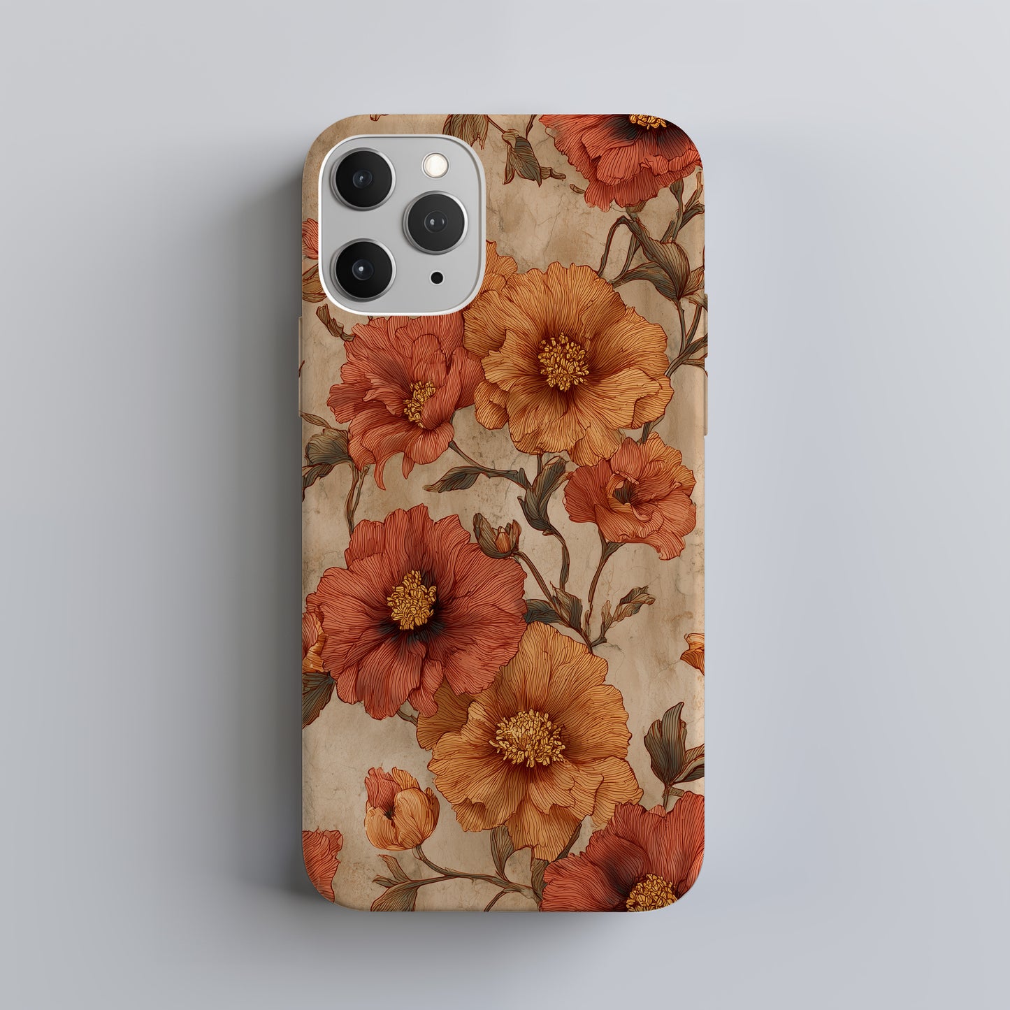 Rustic Bloom Phone Case – Autumn Floral Protective Case
