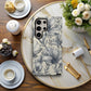 Monochrome Bloom Phone Case – Elegant Black & White Floral Protective Case