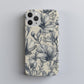 Monochrome Bloom Phone Case – Elegant Black & White Floral Protective Case