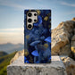 Starlit Forest Phone Case – Midnight Blue Botanical & Mushroom