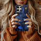 Starlit Forest Phone Case – Midnight Blue Botanical & Mushroom
