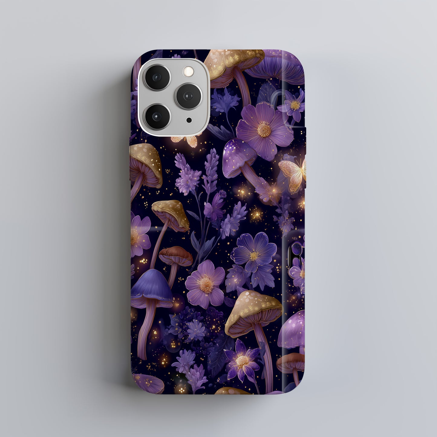 Enchanted Night Garden Phone Case – Mystical Mushroom & Butterfly Design