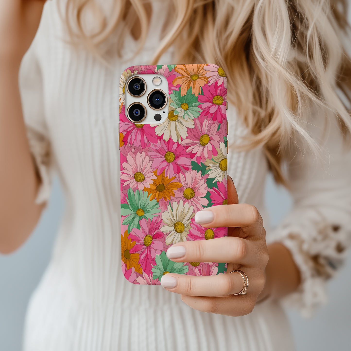 Spring Fling Daisy Phone Case – Bright Floral Protective Case