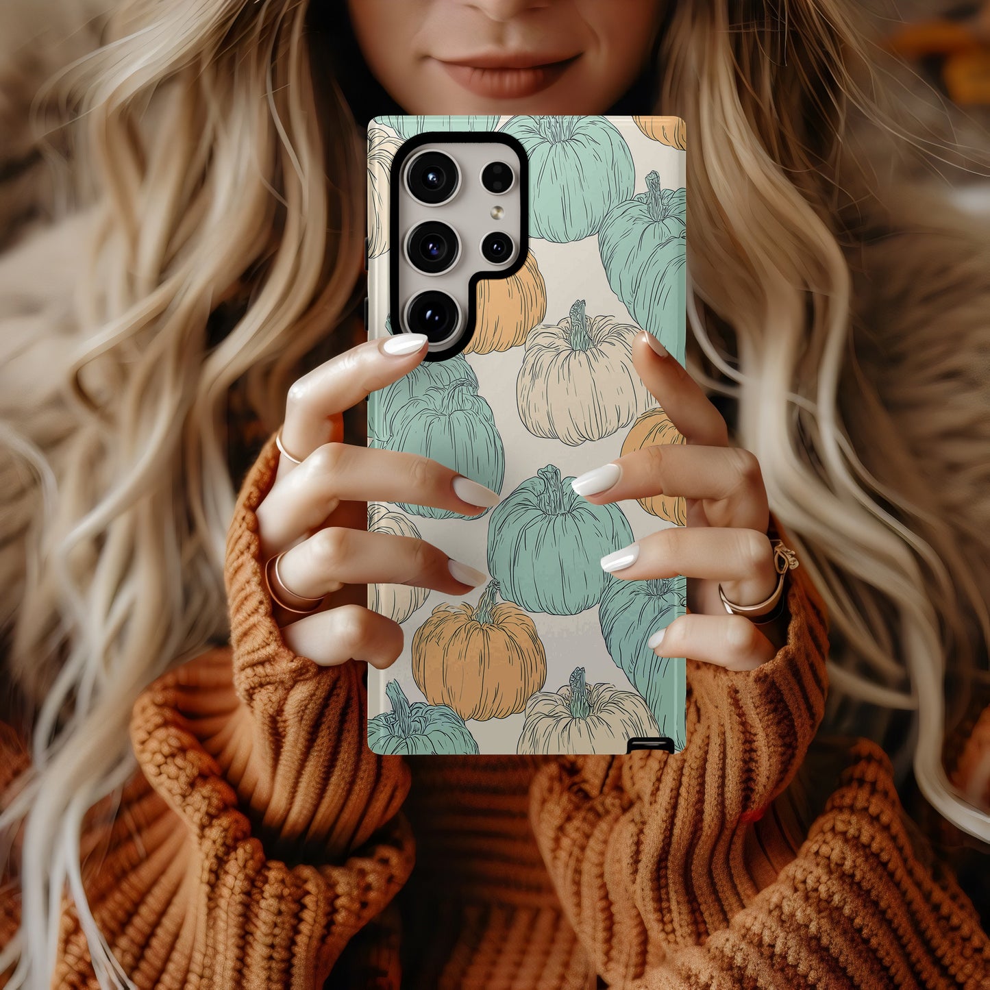 Pastel Pumpkin Patch Phone Case – Cozy Fall-Inspired Protective Case