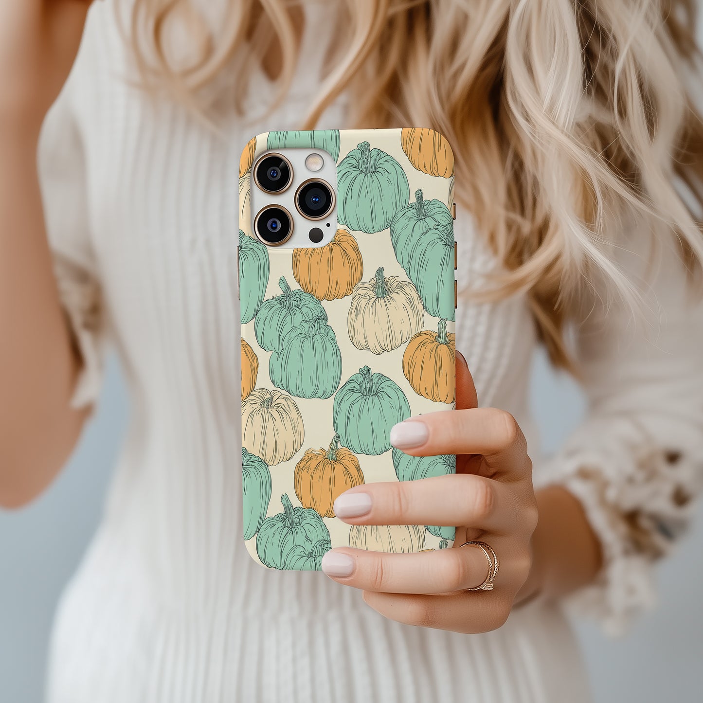 Pastel Pumpkin Patch Phone Case – Cozy Fall-Inspired Protective Case