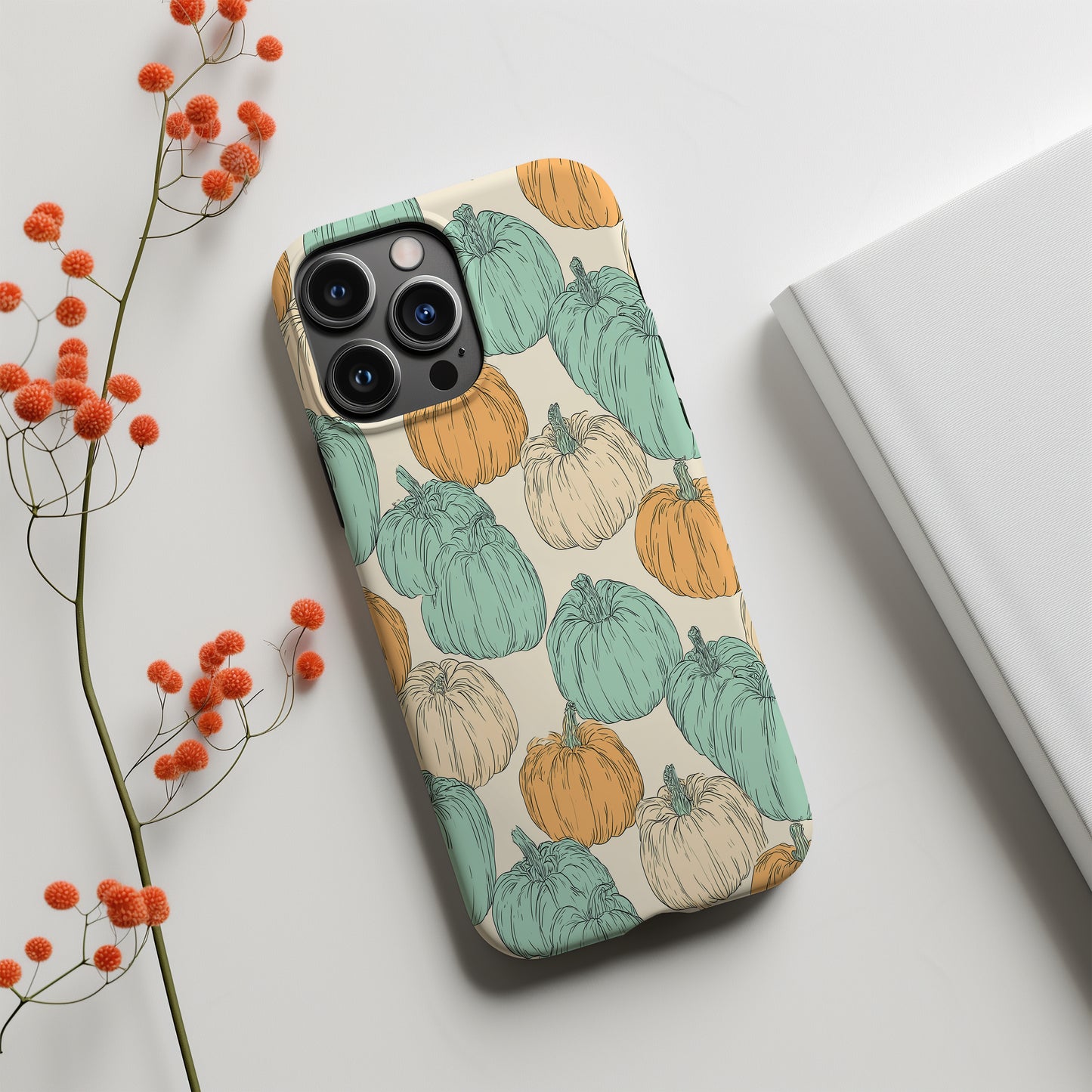 Pastel Pumpkin Patch Phone Case – Cozy Fall-Inspired Protective Case