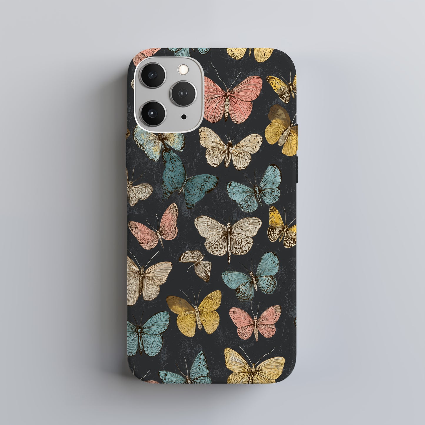 Vintage Butterfly Garden Phone Case – Elegant Insect-Inspired Protective Case