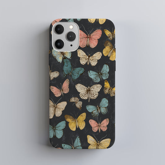 Vintage Butterfly Garden Phone Case – Elegant Insect-Inspired Protective Case