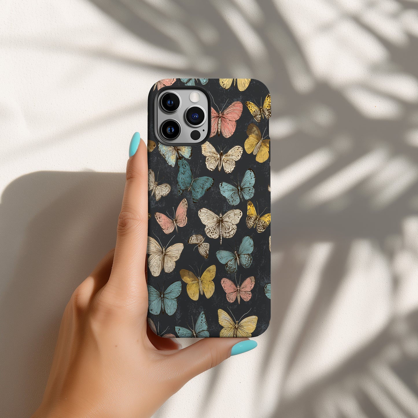 Vintage Butterfly Garden Phone Case – Elegant Insect-Inspired Protective Case