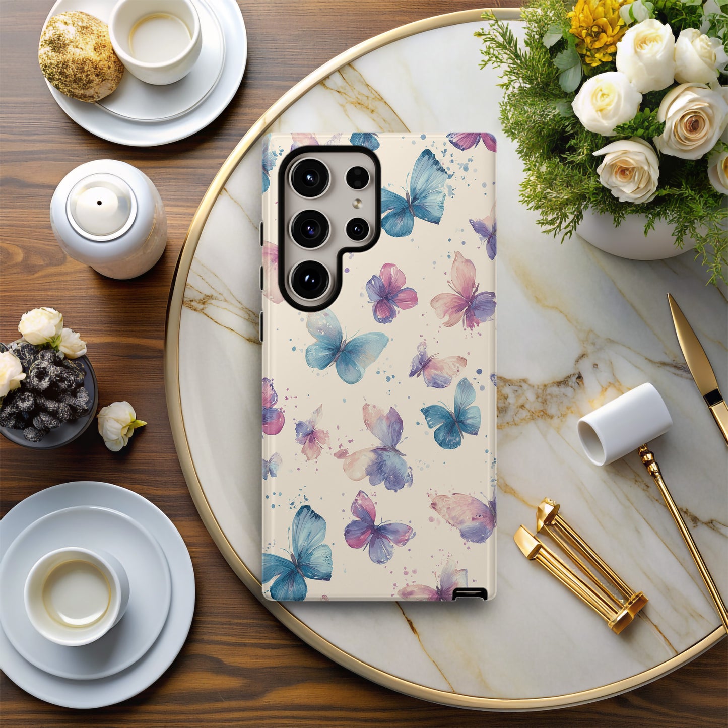 Whispering Wings Phone Case – Watercolor Butterfly Protective Case