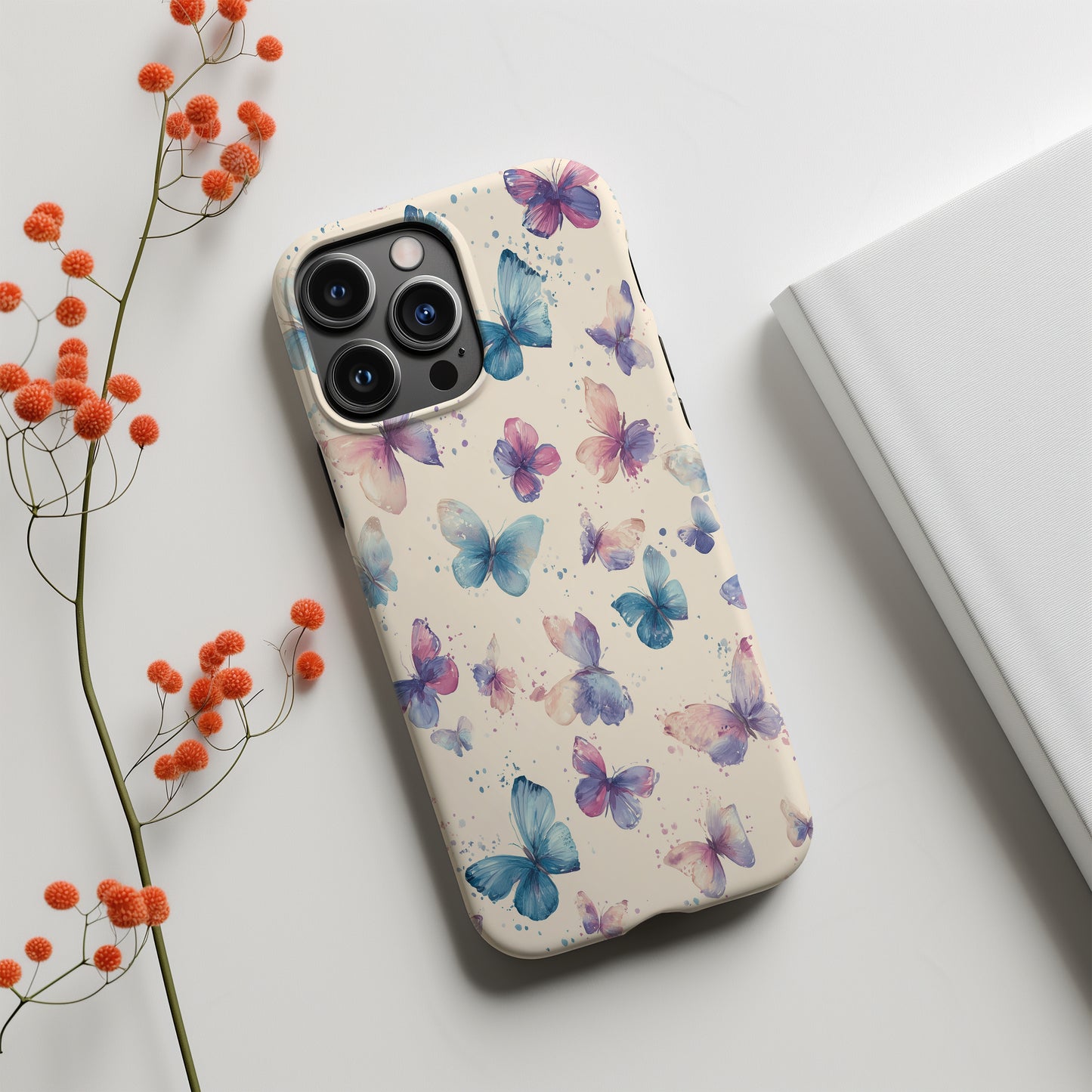 Whispering Wings Phone Case – Watercolor Butterfly Protective Case