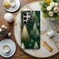 Golden Evergreen Christmas Phone Case – Festive Tree Design