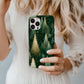 Golden Evergreen Christmas Phone Case – Festive Tree Design