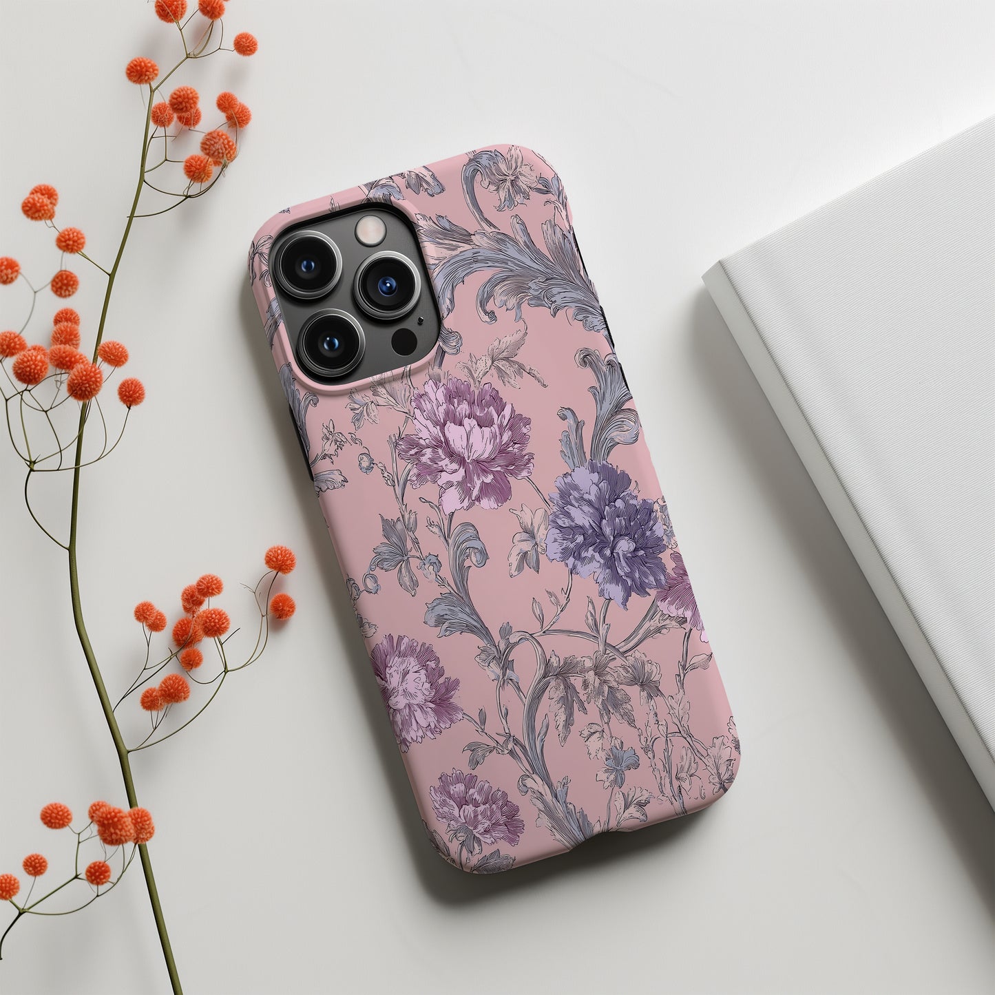 Victorian Bloom Phone Case – Elegant Vintage Floral Design
