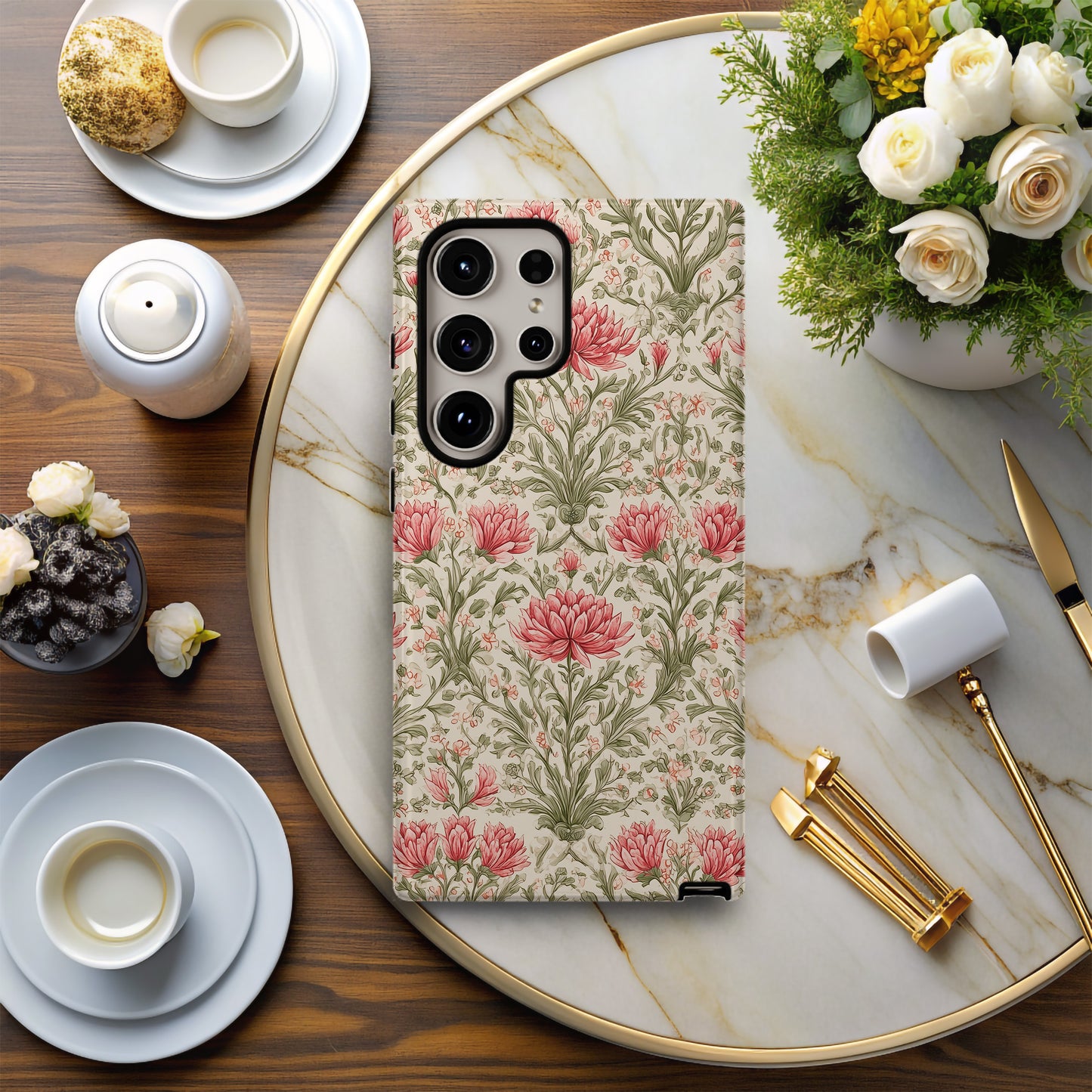 English Garden Bloom Phone Case – Vintage Floral Protective Case