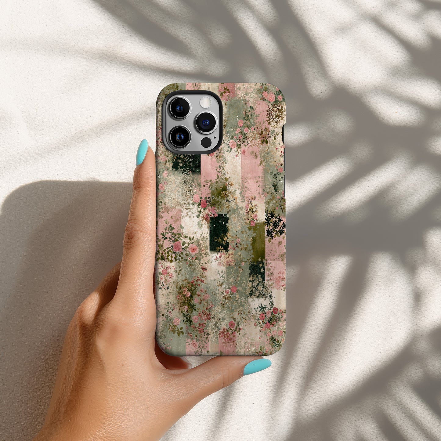Vintage Garden Collage Phone Case – Romantic Patchwork Floral Design
