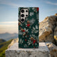 🌲 Winter Pine & Berry Protective Phone Case – Classic Holiday Forest Edition ❄️