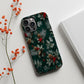 🌲 Winter Pine & Berry Protective Phone Case – Classic Holiday Forest Edition ❄️