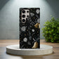 🔔 Midnight Bells Luxury Protective Phone Case – Black & Gold Holiday Floral Design
