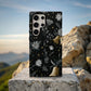 🔔 Midnight Bells Luxury Protective Phone Case – Black & Gold Holiday Floral Design
