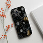 🔔 Midnight Bells Luxury Protective Phone Case – Black & Gold Holiday Floral Design