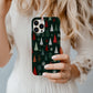 🎄 Evergreen Wonderland Protective Phone Case – Modern Christmas Tree & Snowflake Design