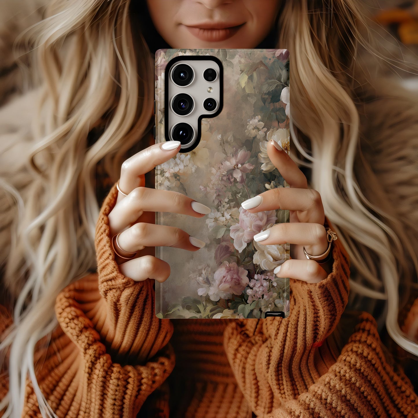 🌸 Vintage Bloom Garden Phone Case – Elegant Floral Protective Case