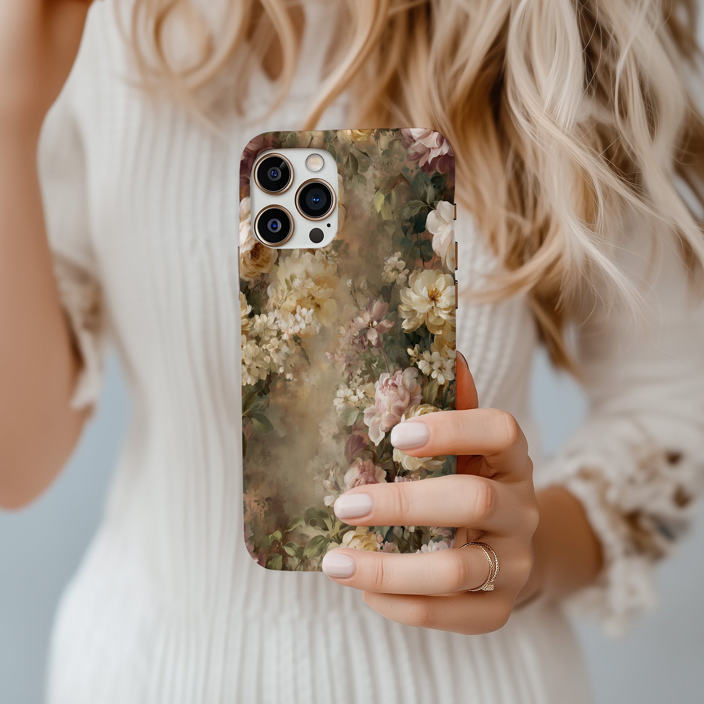 🌸 Vintage Bloom Garden Phone Case – Elegant Floral Protective Case
