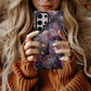 🌙 Midnight Peony Glow Phone Case – Elegant Dark Floral Protective Case