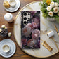 🌙 Midnight Peony Glow Phone Case – Elegant Dark Floral Protective Case
