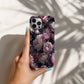 🌙 Midnight Peony Glow Phone Case – Elegant Dark Floral Protective Case
