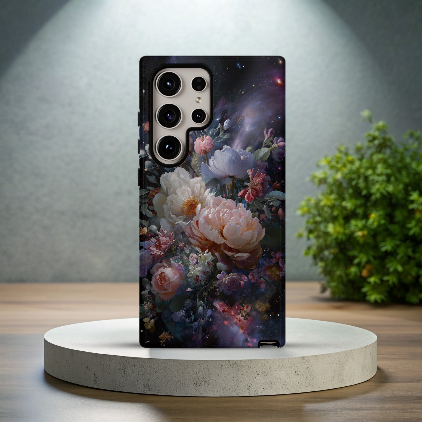 🌌 Cosmic Bloom Phone Case – Galaxy Floral Protective Case