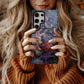 🌠 Nebula Garden Phone Case – Galactic Floral Protective Case