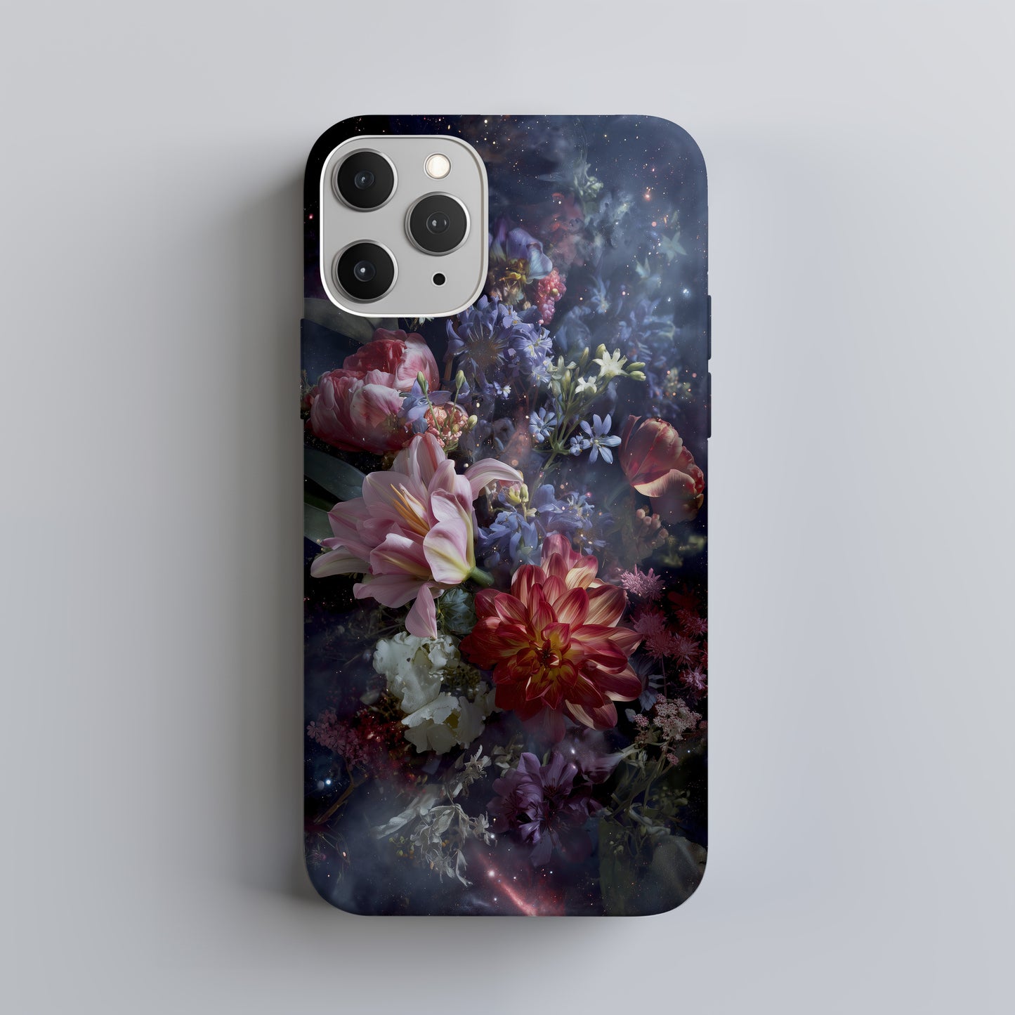 🌠 Nebula Garden Phone Case – Galactic Floral Protective Case