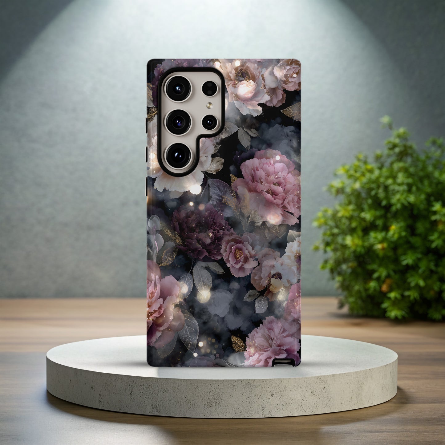 🌸 Twilight Luxe Peony Phone Case – Elegant Floral Protective Case