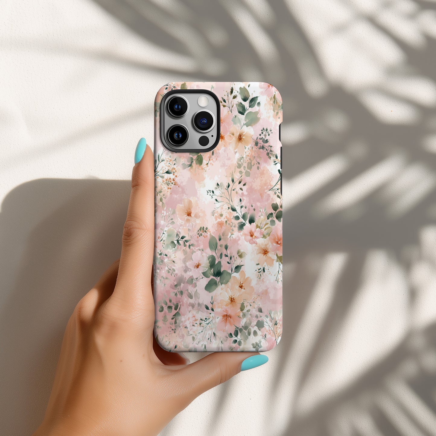 🌸 Blush Petals Watercolor Protective Phone Case