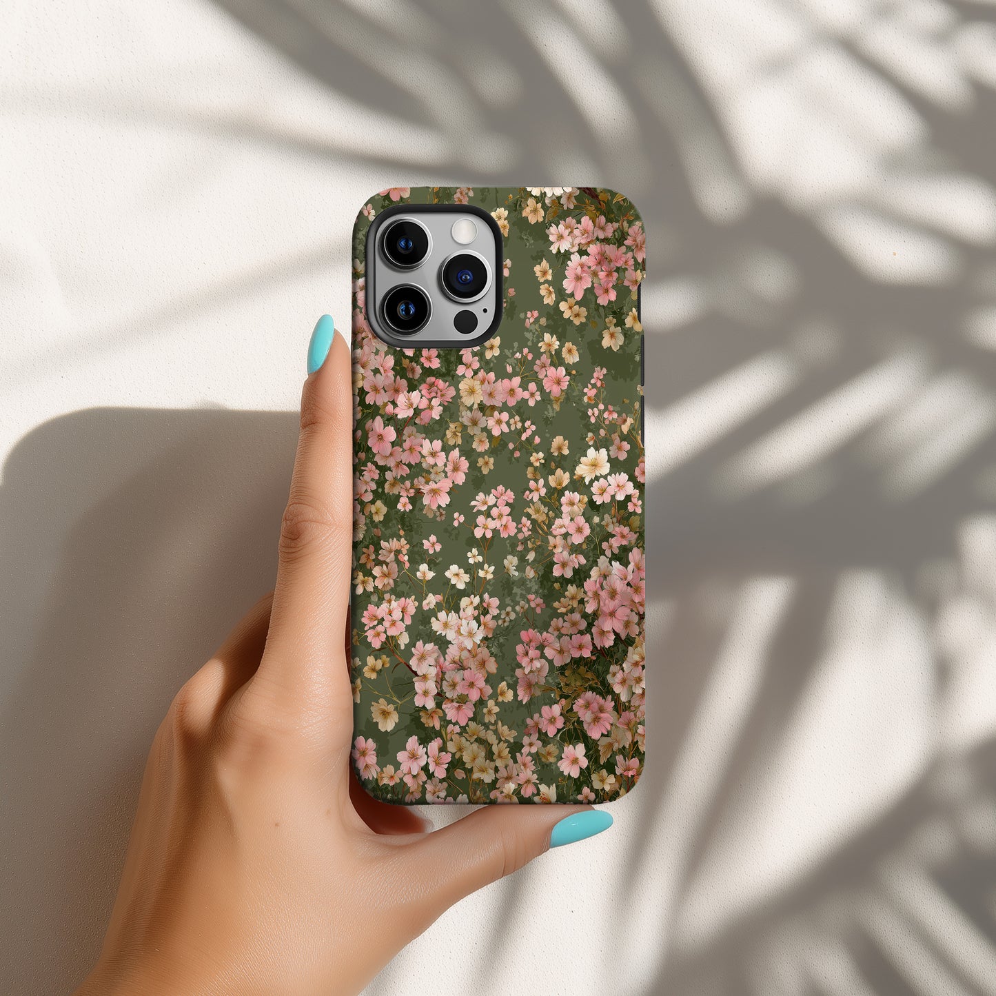 🌿 Vintage Blossom Meadow Protective Phone Case